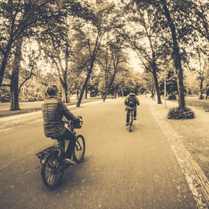 Riding Bicycles Through a Neighborhood