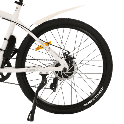Ecotric Vortex White Electric City Bicycle Back Tire