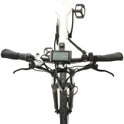 Ecotric Seagull White Electric Mountain Bicycle Aerial Display View
