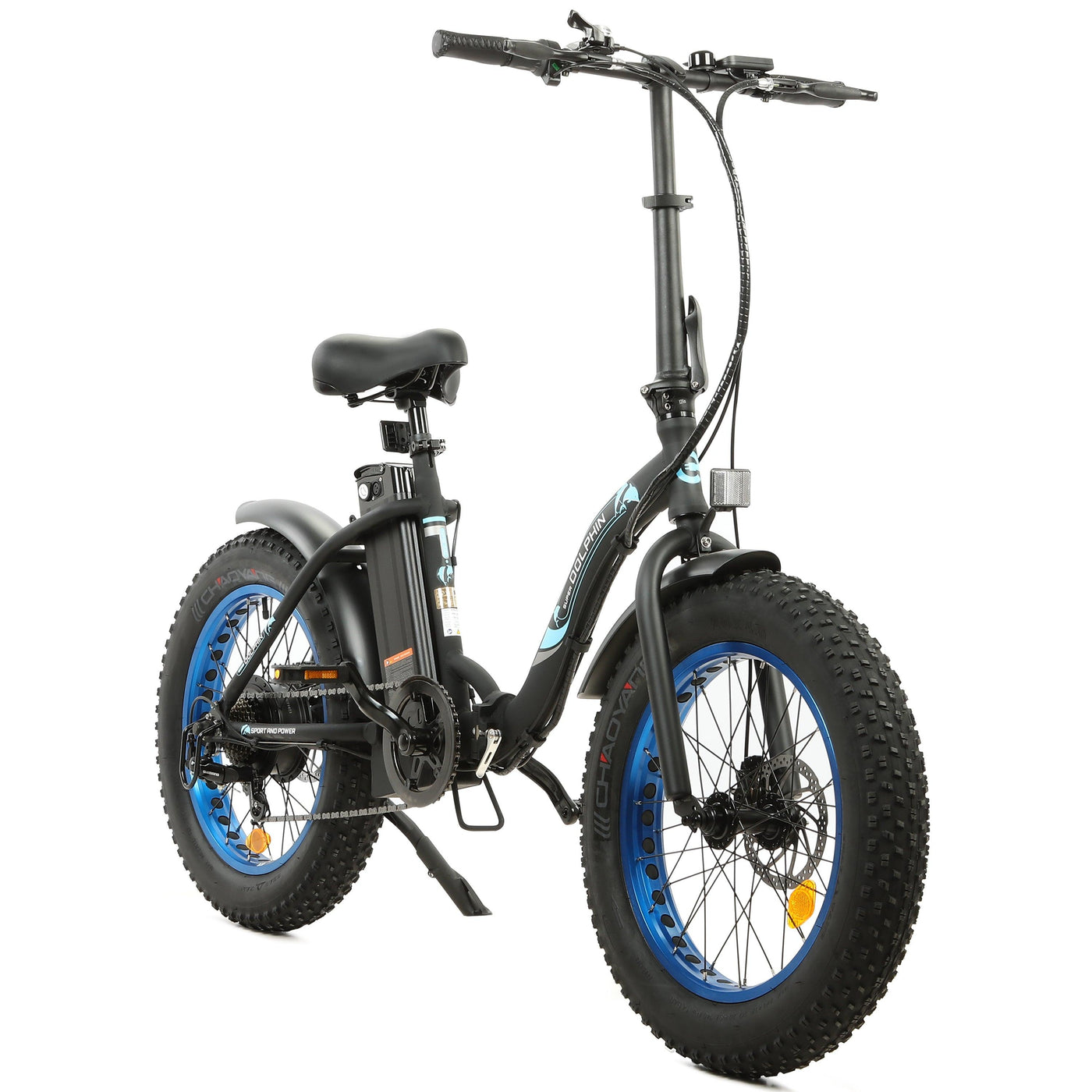 Ecotric Dolphin Black Foldable Fat Tire Electric Bicycle