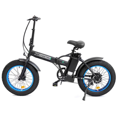 Ecotric 36V 12.5AH Black Foldable Fat Tire Electric Bicycle 