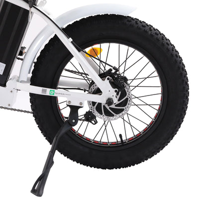 Ecotric 36V 12.5AH Foldable Fat Tire Electric Bicycle Back Tire & Kickstand
