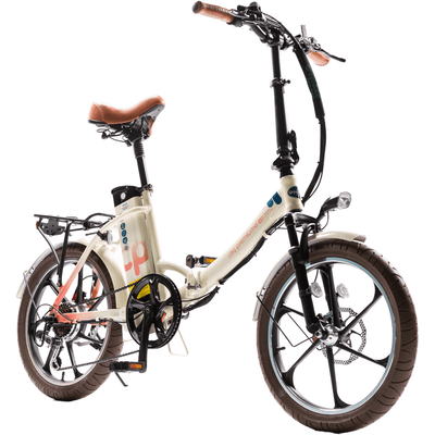 GreenBike Cream City Premium Foldable Electric Bicycle