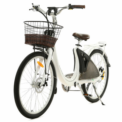 Ecotric White Lark City Bicycle