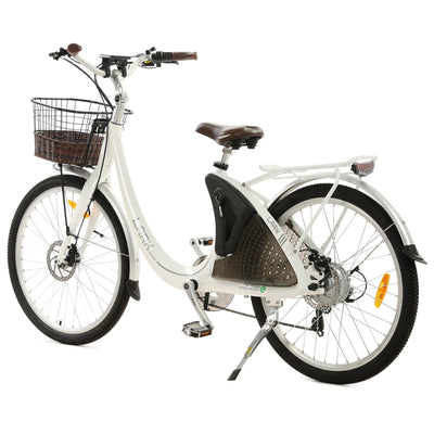 Ecotric White Lark City Bicycle