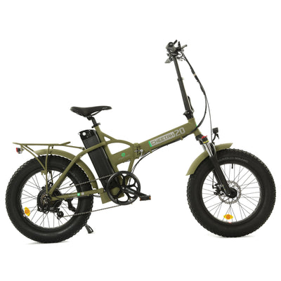 Ecotric 48V 15AH Green Foldable Fat Tire Electric Bicycle