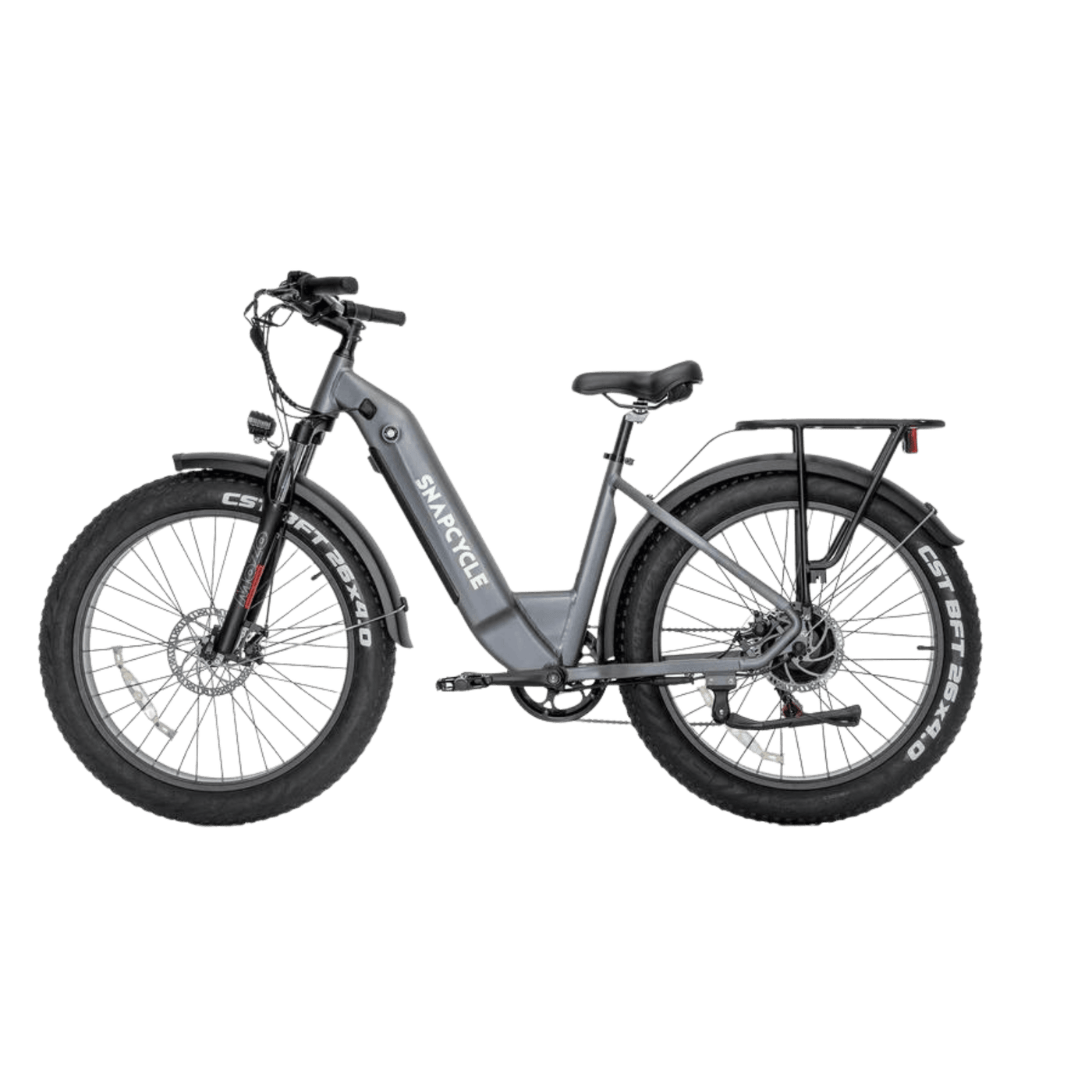 SnapCycle R1 Step-Thru Electric Bicycle Side View