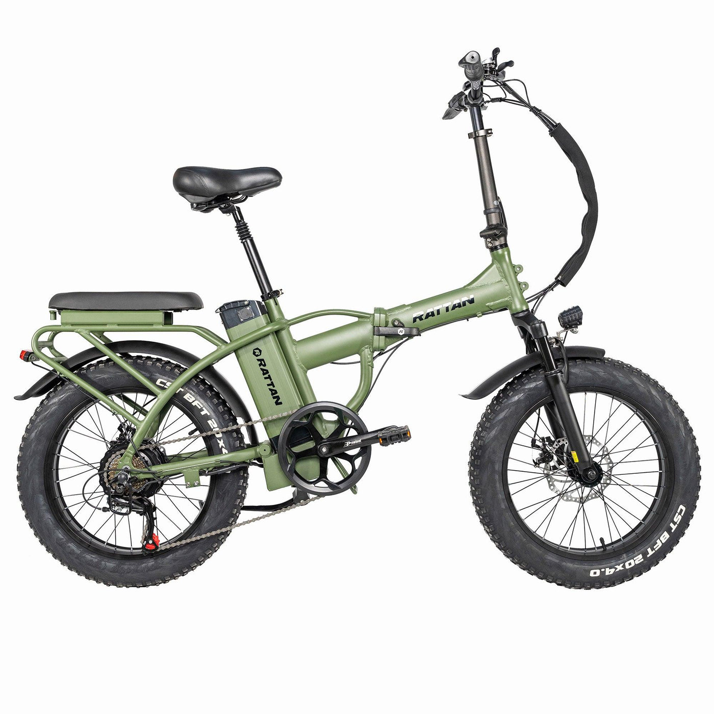 Rattan LM Green Electric Foldable Bicycle