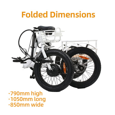 Eunorau New Trike Foldable 500W Electric Bike - Rider Cycles 