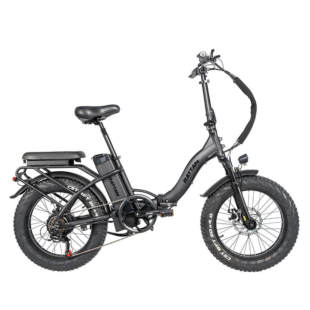 Rattan LM Black Electric Foldable Bicycle